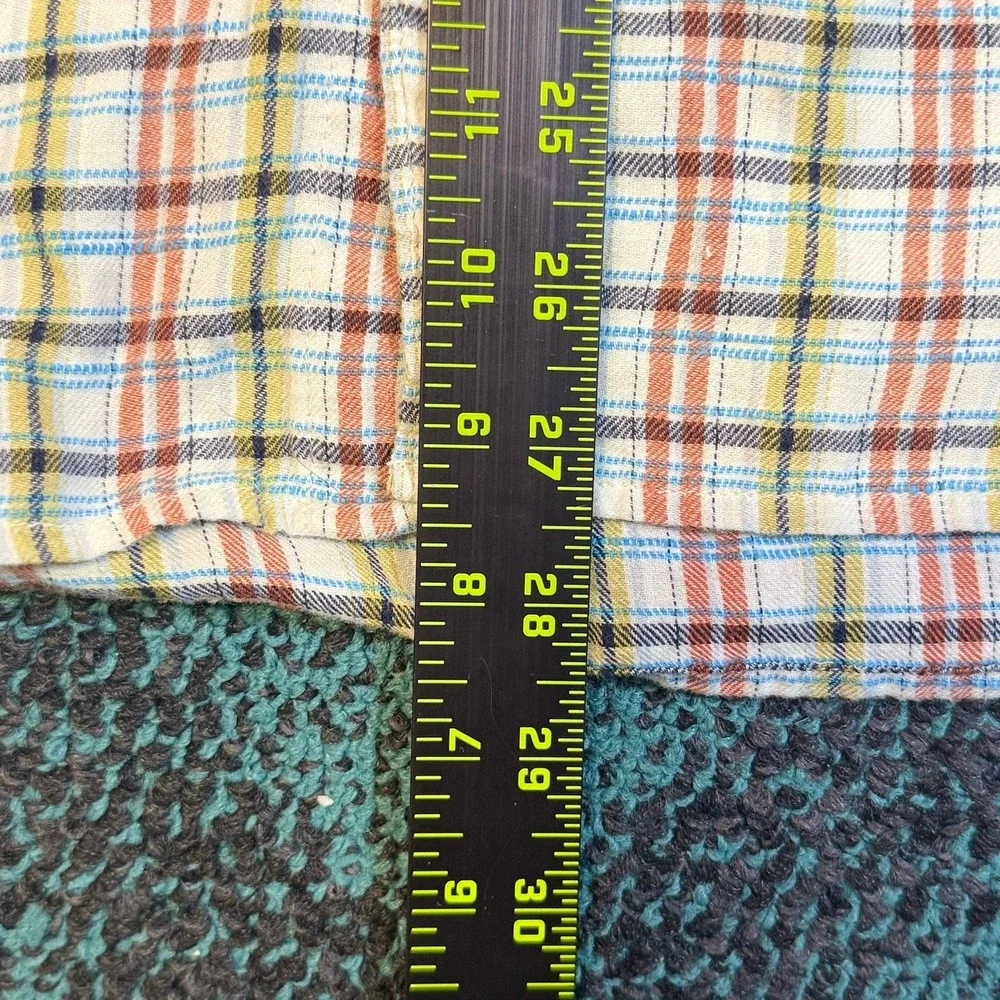 Carbon 2 Cobalt Button Up Shirt Medium Green White‎ Plaid Short Sleeve Mens